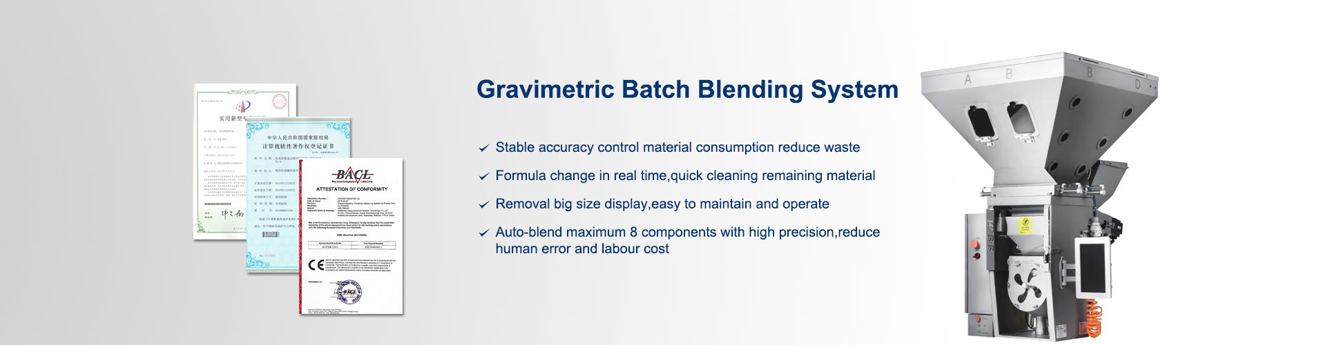 गुणवत्ता ग्रेविमेट्रिक फीडिंग सिस्टम फैक्टरी